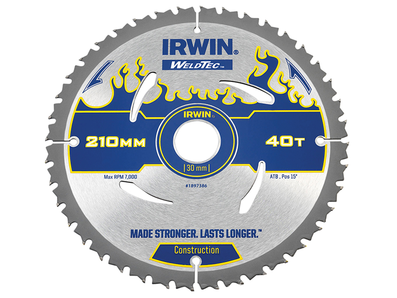 Weldtec Circular Saw Blade 210 x 30mm x 40T ATB