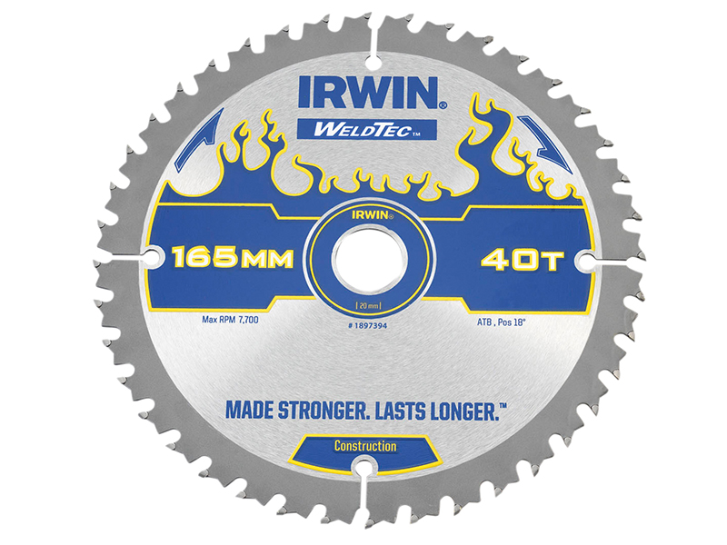 Weldtec Cordless Circular Saw Blade 165 x 20mm x 40T ATB