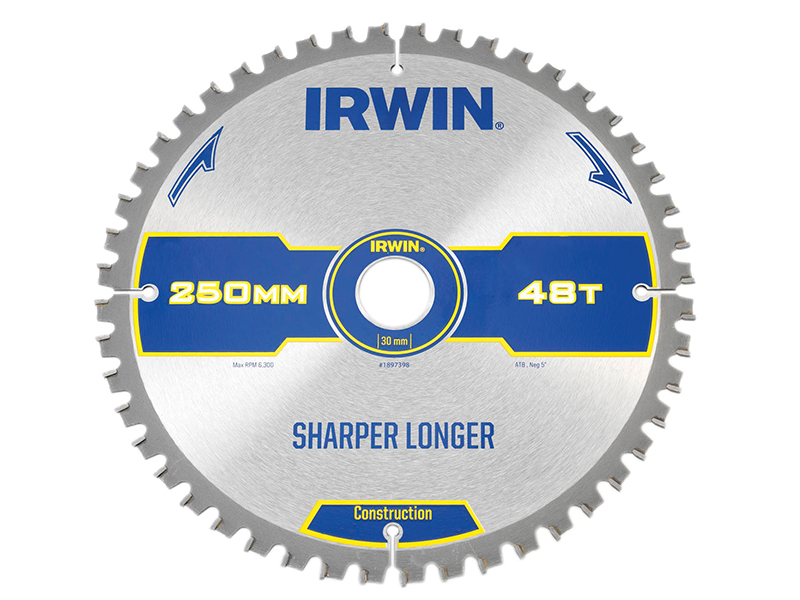 Construction Mitre Circular Saw Blade 250 x 30mm x 48T ATB/Neg