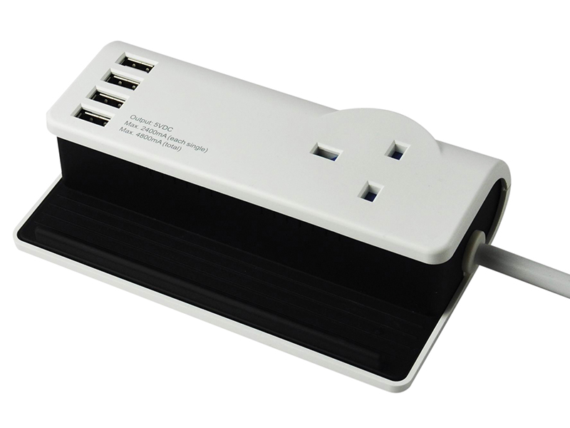 Desktop Charging Station 240V 4 x USB 13A 1.4m