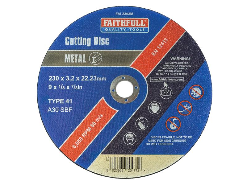 Metal Cut Off Disc 230 x 3.2 x 22.23mm