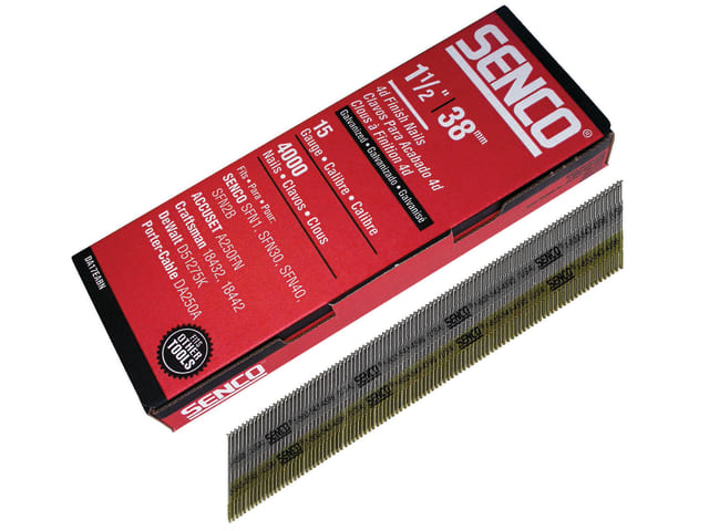 Chisel Smooth Brad Nails Galvanised 15G x 38mm (Pack 4000)