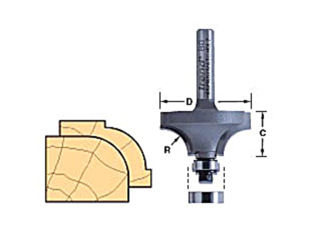 46/150 x 1/2 TCT Bearing Guided Ovolo & Round Over 12.7mm Radius