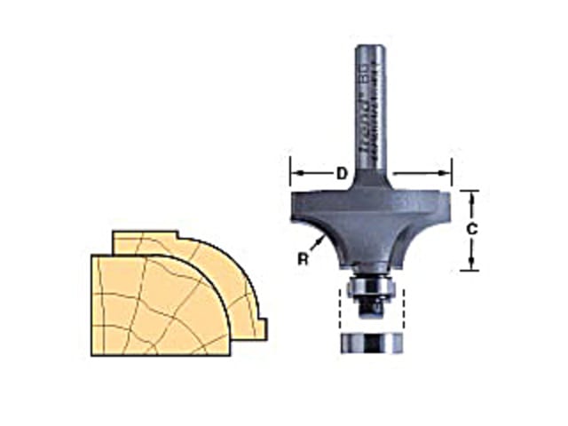 46/160 x 1/2 TCT Bearing Guided Ovolo & Round Over 16mm Radius