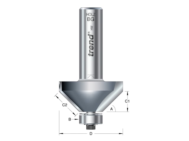 46/360 x 1/2 TCT Bearing Guided Chamfer 45° 35.1 x 12mm