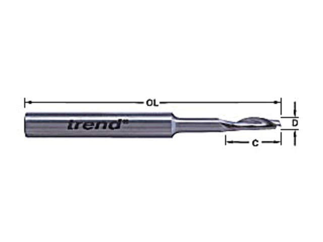 50/19 x 8mm HSSE Steel Helical Plunge Bit 5mm