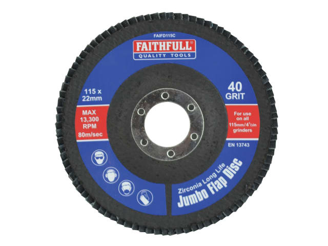 Abrasive Jumbo Flap Disc 115mm Coarse