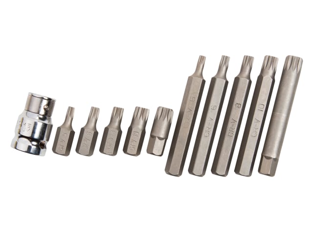 Spline Bit Set, 11 Piece