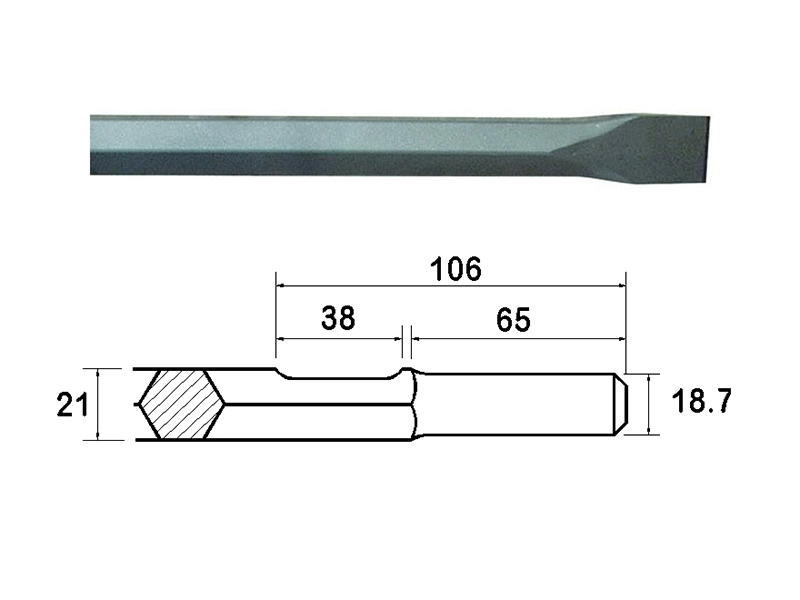 Kango Shank Chisel 25 x 450mm (914119)