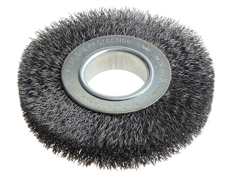 Wheel Brush D125mm x W20-22 x 40 Bore Set 2 Steel Wire 0.30