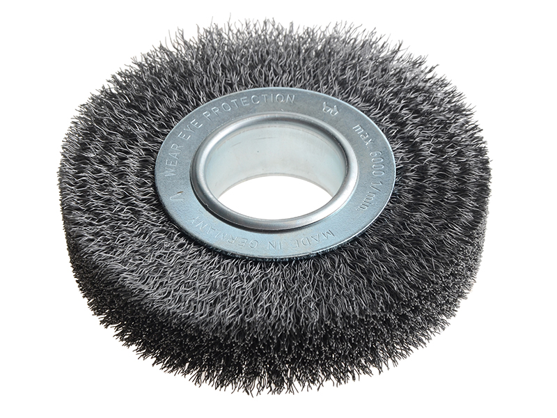 Wheel Brush D125mm x W29-31 x 40 Bore Set 2 Steel Wire 0.30