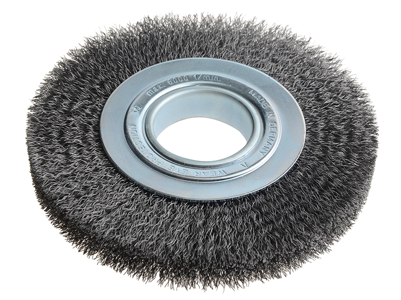 Wheel Brush D178mm x W23-25 x 50 Bore Set 3 Steel Wire 0.30