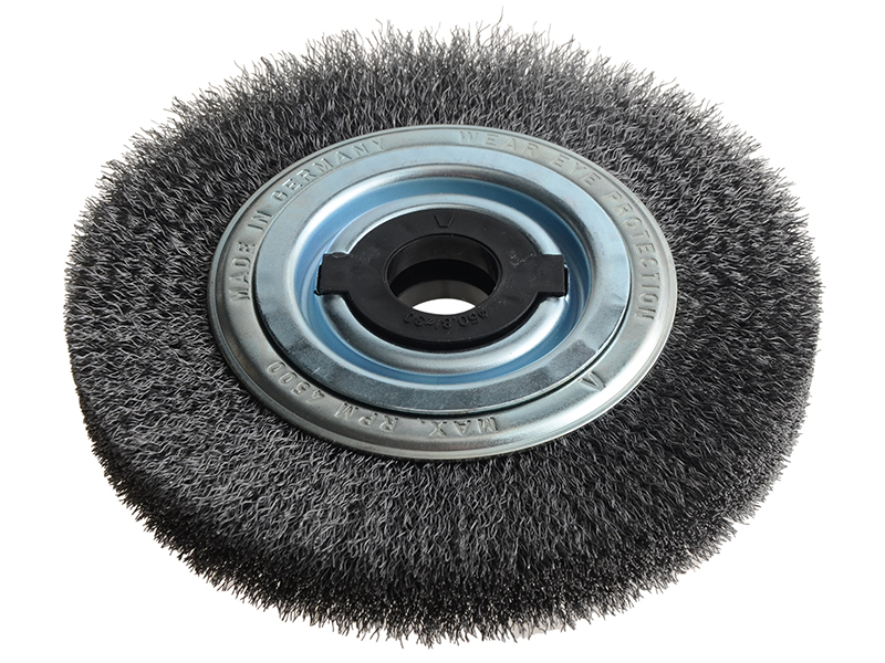 Wheel Brush D200mm x W35-40 x 80 Bore Set 4 +1 Steel Wire 0.30