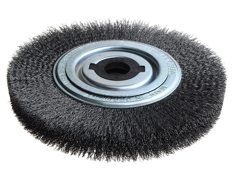 Wheel Brush D250mm x W30-35 x 100 Bore Set 4 +1 Steel Wire 0.30