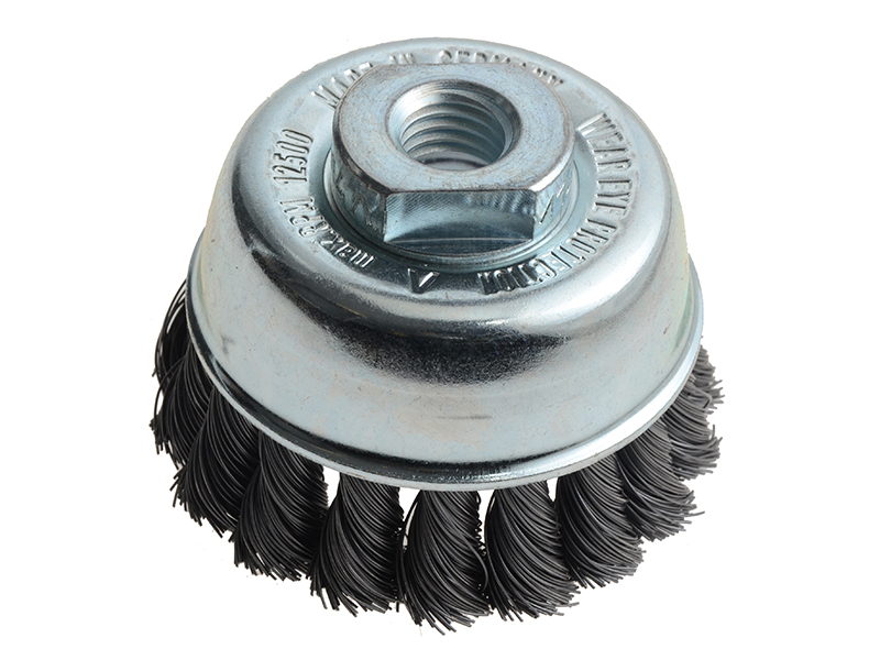 Knot Cup Brush 65mm M14x2.0, 0.35 Steel Wire