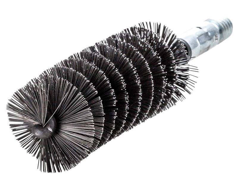 Threaded Tube Brush 30mm Steel Wire