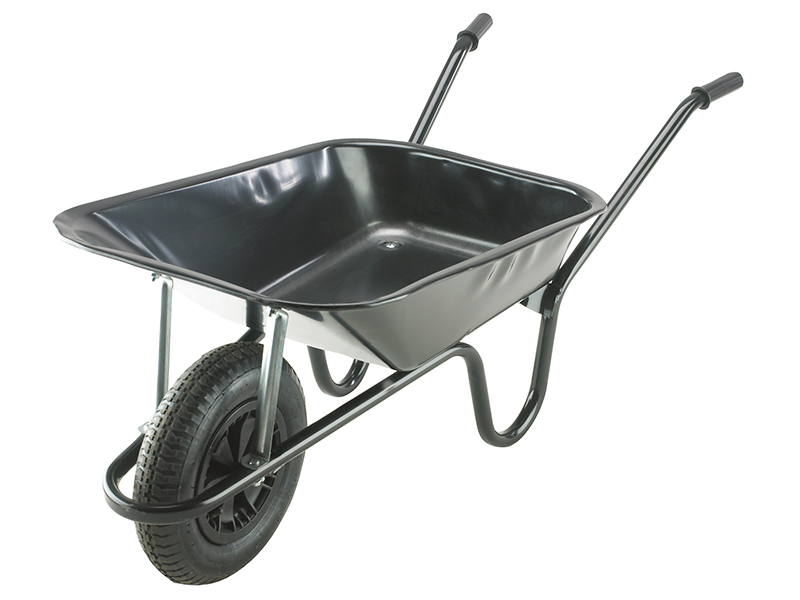 85L Black Contractor Heavy-Duty Builder's Wheelbarrow