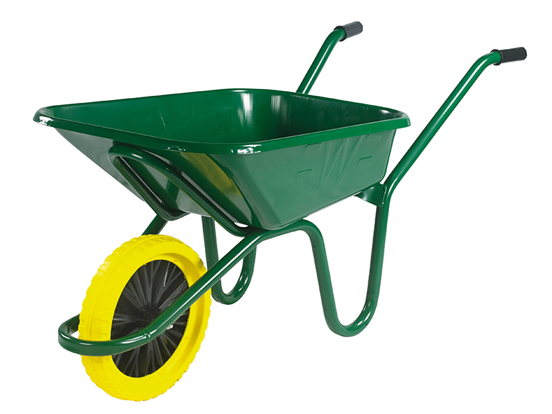 90L Green Heavy-Duty Endurance Wheelbarrow - Puncture Proof