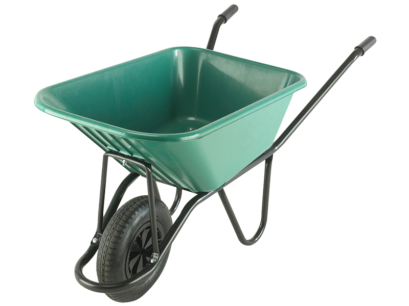 120L Green Monarch Polypropylene Wheelbarrow