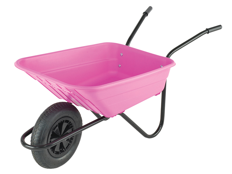 90L Pink Polypropylene Wheelbarrow