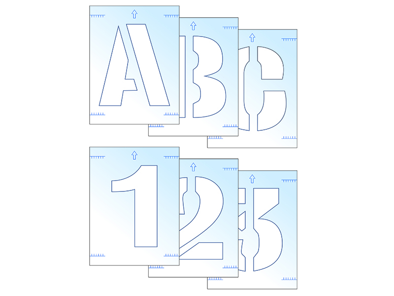 Letter & Number Stencil Kit 25mm