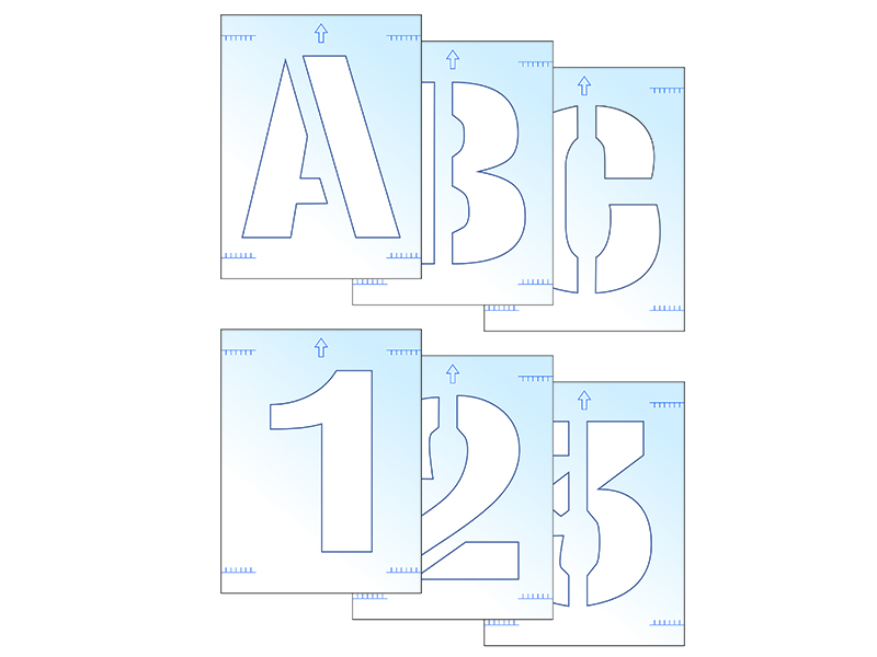 Letter & Number Stencil Kit 50mm