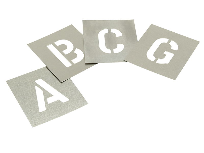 Set of Zinc Stencils - Letters 1in