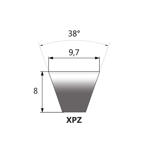 [GAT 9643-02800] Gates XPZ2800/3VX1104