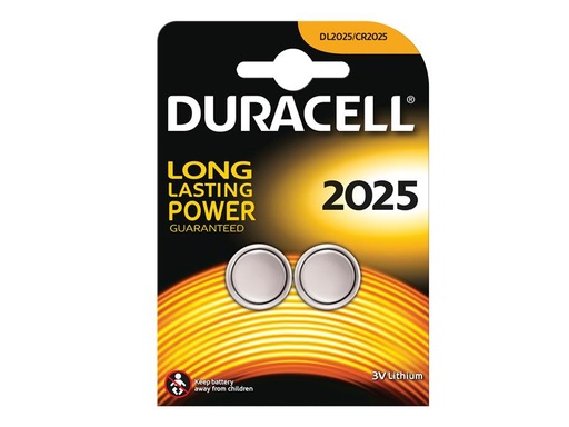 [DURCR2025] CR2025 Coin Lithium Battery (Pack 2)