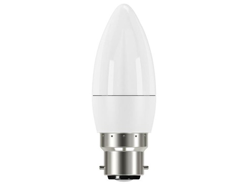 [ENGS8843] LED BC (B22) Opal Candle Non-Dimmable Bulb, Warm White 250 lm 3.3W