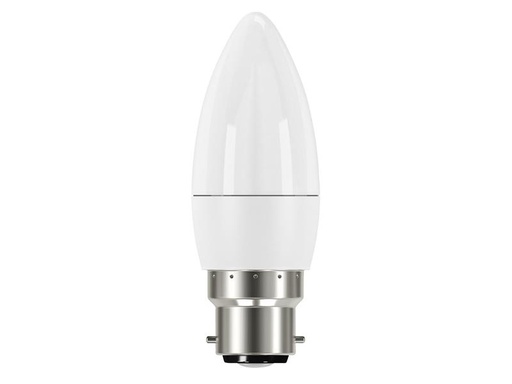 [ENGS8850] LED BC (B22) Opal Candle Non-Dimmable Bulb, Warm White 470 lm 5.2W