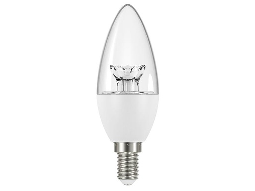 [ENGS8855] LED SES (E14) Clear Candle Dimmable Bulb, Warm White 470 lm 5.9W