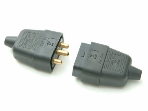 [SMJRC3PBC] Black Plug & Socket 10A 3-Pin