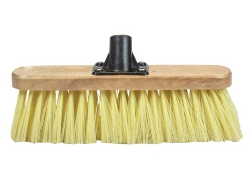 [FAIBRSOFT12R] Soft Cream PVC Bristle Broom Head 300mm (12in) Threaded Socket