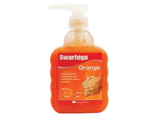 [SWASOR450PP] Orange Hand Cleaner Pump Top Bottle 450ml