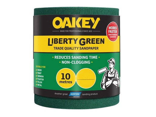 [OAK33219] Liberty Green Sanding Roll 115mm x 10m Extra Coarse 40G