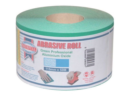 [FAIAR115120G] Aluminium Oxide Sanding Paper Roll Green 115mm x 50m 120G