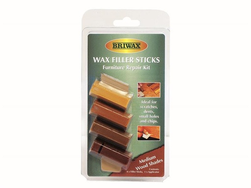 [BRWWFSM] Wax Filler Sticks Medium Wood Shades (Pack 4)