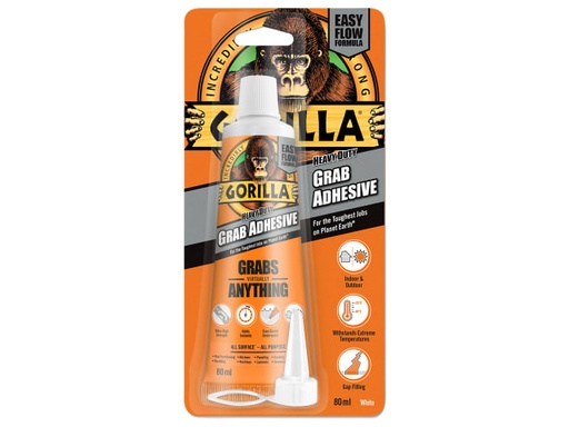 [GRGHDGA80WH] Gorilla Heavy-Duty Grab Adhesive White 80ml