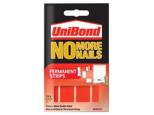 [UNI781740] No More Nails Permanent Pads 19mm x 40mm (Pack of 10)