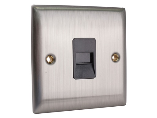 [SMJSKTELMBS] Master Telephone Outlet Brushed Steel