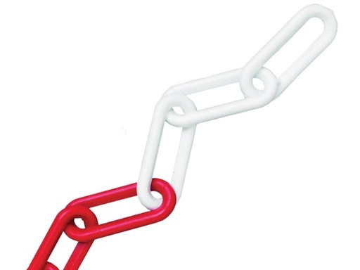 [FAICHPRW812C] Plastic Chain 8mm x 12.5m Red / White