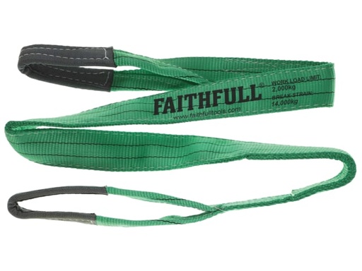 [FAITDLS2T2M] Lifting Sling Green 2 Tonne 60mm x 2m