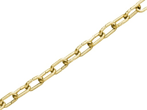 [FAICHCC1610B] Clock Chain Polished Brass 1.6mm x 10m