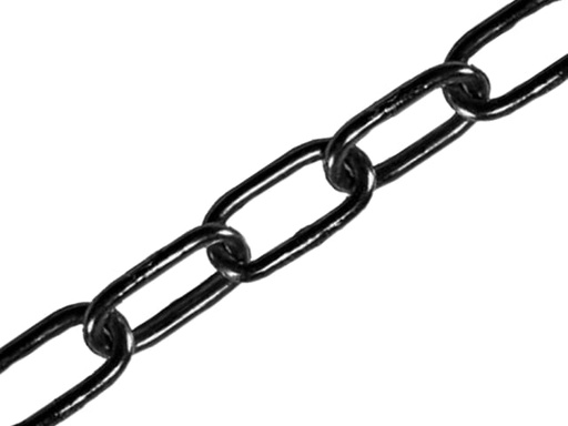 [FAICHCUT40B] Black Japanned Chain 4.0mm x 2.5m - Max. Load 120kg