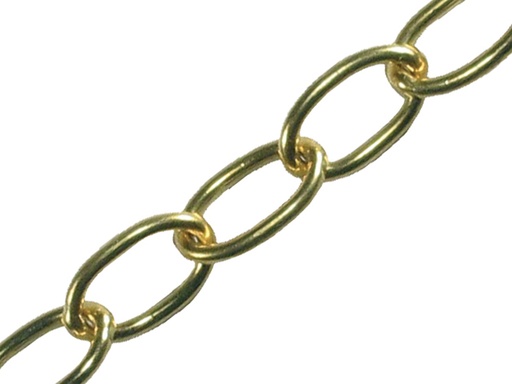 [FAICHOP18] Oval Chain 1.8mm x 10m Polished Brass