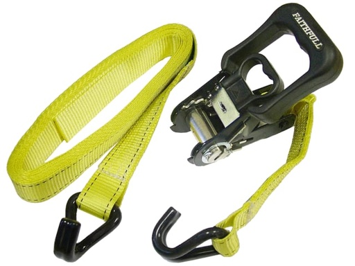 [FAITDRAT51JH] Ratchet Tie-Downs J-Hook 5m x 32mm Breaking Strain 1320kg/daN 2 Piece