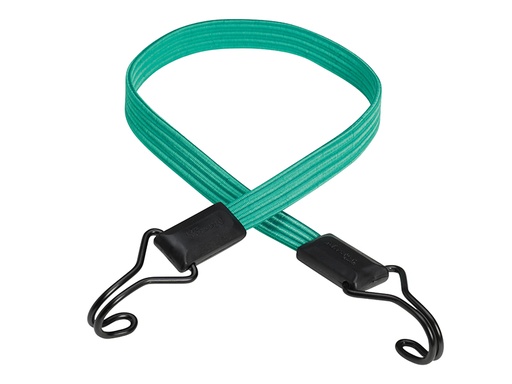 [MLK3225E] Flat Bungee 80cm Green Double Hook