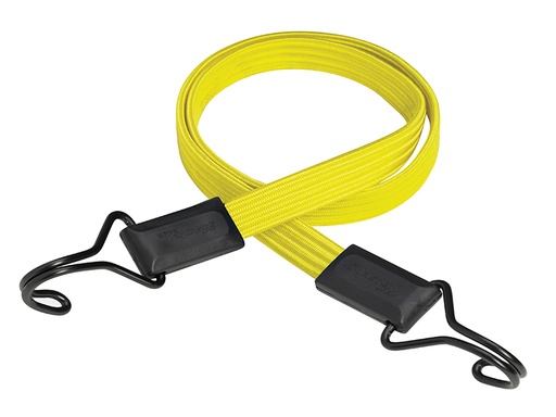 [MLK3226E] Flat Bungee 100cm Yellow Double Hook