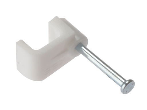 [FORFCC1W] Cable Clip Flat White 1.00mm Box 100